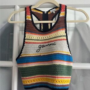 Ganni Multicolor Knit Top